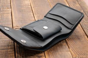 Cartera Trifold de Cuero Genuino para Hombre, Venta Directa de Fábrica, Bloqueo RFID, Logotipo Personalizado, Tarjetero Delgado, NTW-0044B - Product Image 2