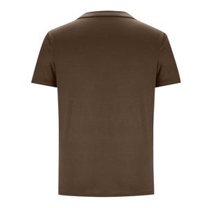 Camiseta de manga corta para hombre con franja de contraste impresa personalizada y bolsillo en el pecho, corte holgado, estilo casual, tejido de punto de algodón. - Product Image 4