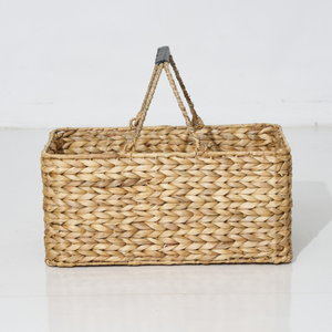 Cestas de Almacenamiento Rectangulares de Jacinto de Agua al por Mayor a Buen Precio, Cestas de Cosecha con Asas de Vietnam - Product Image 4