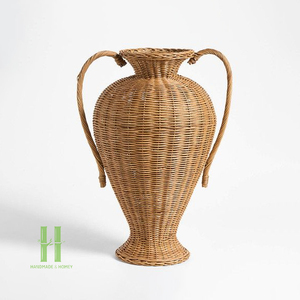 <b>Top</b> Selling Vintage Rattan Flower Vase Handwoven Natural Wicker Floor Vase New Design Home Decor Eco-Friendly Vietnam Supplier - Product Image 4