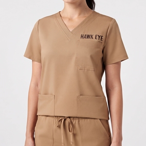 Ensemble de blouses médicales pour femmes, uniforme d'infirmière, haut à col en V et pantalon à manches courtes, respirant et confortable, pour toutes les saisons - Product Image 3
