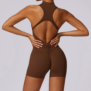 Ensemble de fitness pour femmes, tenue de course en plein air, respirante, écologique, débardeur de sport, short de yoga à taille haute élastique, séchage rapide - Product Image 5