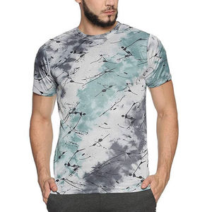 T-shirt homme tendance, motif uni, confortable, respirant, coupe ajustée, avec logo personnalisé, tricoté et à bon prix - Product Image 1