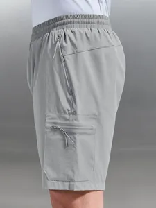 Private Label Men Cargo Shorts Stretch Nylon Athletic Shorts Adjustable Drawcord Waist Multi Pocket Streetwear - Product Image 4