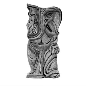 Jarrón Decorativo de Arcilla Hecho a Mano con Diseño Art Deco de Lord Ganesha (Diseño Vertical) - Decoración para el Hogar para Diwali y Bodas - Product Image 1