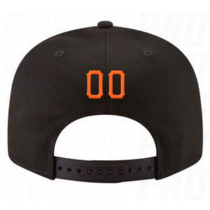 Gorra de Béisbol Personalizada Negra, Naranja y Blanca con Costuras Ajustables, Estilo Urbano, Visera Plana, Unisex para Hombre y Mujer, Moda - Product Image 3