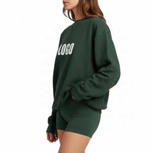 เสื้อสเวตเชิ้ตผู้หญิงแบบเรียบ คอกลม ขายส่งจำนวนมาก ผู้จัดจำหน่าย MOQ ต่ำ - Product Image 3