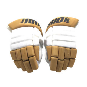 Guantes de Hockey sobre Hielo HI-GLOW SPORTS INTERNATIONAL Blancos de EVA y Fibra de Carbono con Ribete Naranja, Cierre a Presión, Duraderos, Ajuste Universal, Impermeables - Product Image 6