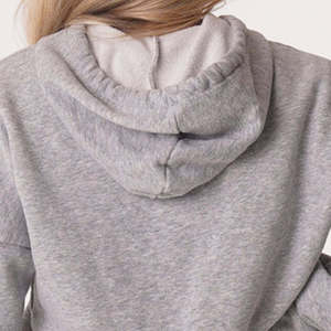 Sudadera con Capucha Gris de Algodón para Mujer, Manga Larga, Estilo Informal, Transpirable, Holgada y Cómoda para Otoño - Product Image 6