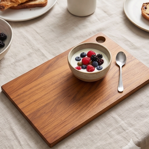 Planche à découper en bois de noyer personnalisée, écologique, avec trou de suspension, épaisse et durable, pour la préparation des aliments - Product Image 6