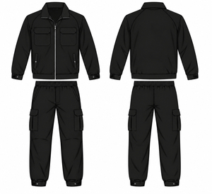 Conjunto de Chándal Personalizado Reflectante para Hombre, Estilo Urbano, de Nylon Resistente, con Chaqueta Cortavientos, Fabricantes de Ropa - Product Image 2