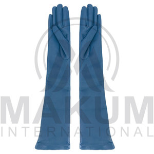Gants d'opéra coupe-vent et imperméables en cuir véritable, respirants et de couleur unie - Product Image 2