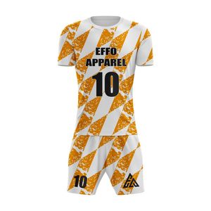 Maillot de sport personnalisé léger 100 % polyester à manches courtes, design personnalisé pour équipe de football, uniforme de football - Product Image 1