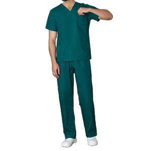 Tenues médicales à manches courtes et col en V pour hommes, ensembles d'uniformes d'infirmiers et de médecins, vente en gros, vêtements de travail pour hôpitaux et cliniques - Product Image 4