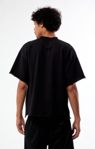 High Quality <b>Men's</b> Regular Fit Black 100% Cotton Knitted Hip Hop Cartoon Print T-Shirt Short Sleeve <b>Turtleneck</b> Casual Breathable - Product Image 6