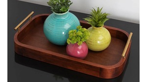 Modern Wooden Serving <b>Tray</b> Ideal For Daily Use Elegant Home <b>Kitchen</b> <b>Tray</b> Everyday Serving And Organization Use From India - Product Image 6