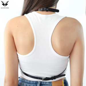New Arrival Trendy Customized Made Fashionable Punk Leather Body <b>Harness</b> <b>Belt</b> For Women Adjustable Waist & Chest Straps - Product Image 6