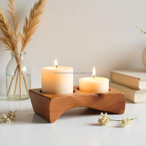 Portavelas de madera hecho a mano decorativo para bodas, regalos, ocasiones especiales y decoración del hogar, proveedor mayorista - Product Image 6