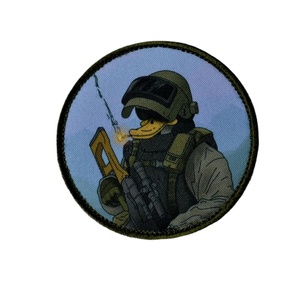 Insigne tactique de castor canard guerrier crochet boucle sac à dos autocollant imprimé Patch brodé Technique sergé tissu coeur fleur - Product Image 2