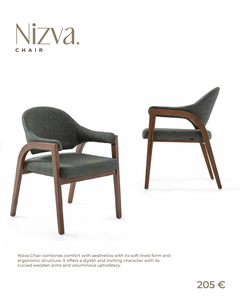 Chaise de salle à manger contemporaine rembourrée avec revêtement en microfibre, fauteuil en bois massif, structure en bois courbé pour la salle à manger à domicile - Product Image 1