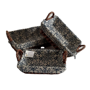 Panier de rangement en rotin tissé à la main, panier de rangement pour collations et fruits avec poignée - Product Image 1