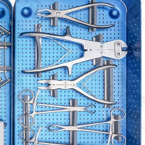 Juego de Instrumentos para Traumatología Ortopédica, Kit de Instrumentos Quirúrgicos de Acero Inoxidable para Fijación Ósea con Estuche de Esterilización - Product Image 1
