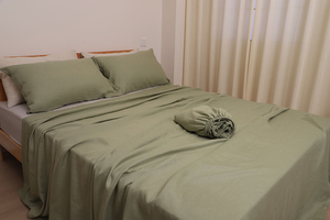 2026 Trendy Design 4 Piece Sheets <b>Set</b> Hotel Luxury Super Soft Linen Sheets <b>Set</b> - Product Image 1