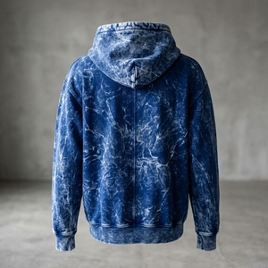 Sweats à capuche délavés à l'acide à séchage rapide et respirants, personnalisables, en mélange de coton de haute qualité pour hommes - Product Image 2