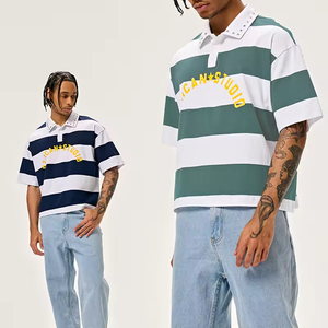 T-shirt décontracté à manches courtes pour homme, vert et blanc, effet délavé, 100% coton tricoté respirant, 150g, coupe ample - Product Image 4