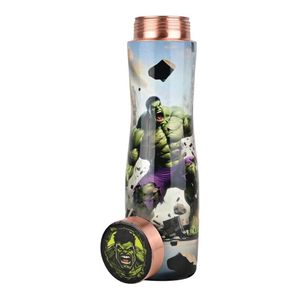 Botella de Agua Metálica con Diseño de Hulk, Tapa de Cobre, Portátil, para Viajes, Estilo de Dibujos Animados - Product Image 1