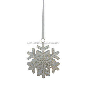 Novedad: Estrella Colgante de Hierro de Tamaño Mediano, Color Blanco, Decoración Navideña para Colgar en la Pared, Hecha a Mano, Venta al por Mayor, Personalizable - Product Image 4
