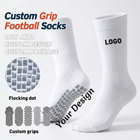 Chaussettes de football personnalisées à forte valeur ajoutée Chaussettes à prise en main d'usine Chaussettes antidérapantes