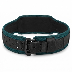 Ceinture de musculation en cuir robuste, respirante et durable, avec soutien lombaire enveloppant, ajustable, pour le sport et le fitness - Product Image 4