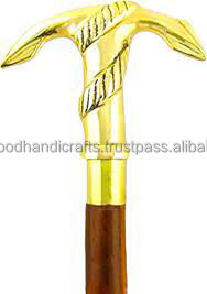 Bastón de madera de Venta caliente con nuevo diseño mango de latón bastón plegable para caminar bastones decorativos para caminar - Product Image 3