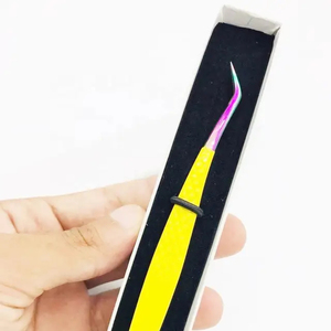 แหนบต่อขนตา Kaamir Professional  ทำจากสแตนเลสสตีล ป้องกันแม่เหล็ก ขนาด 10 มม. ด้ามจับสบาย ปลายเรียบ สำหรับแยกขนตา - Product Image 4