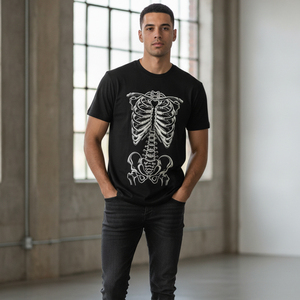 Camiseta Moderna con Estampado Puff, Diseño Personalizado con Tinta en Relieve, Ropa para Hombre, Camiseta de Algodón Lisa Transpirable de Alta Calidad - Product Image 4