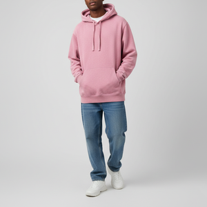 Sweat-shirts d'hiver personnalisés pour hommes, brodés, style streetwear, 100% coton molletonné, épais, coupe oversize, délavé à l'acide, teint uni, OEM - Product Image 1