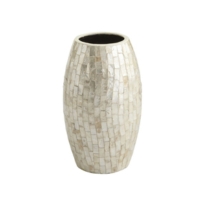Handcrafted Mother of Pearl Inlay Flower <b>Vase</b> Black <b>Mosaic</b> Floral Pattern Decorative Pot Table Centerpiece Jar for High-End Home - Product Image 4