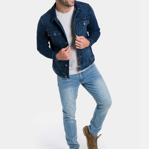 Veste en jean pour homme 100 % coton, coupe classique, faible MOQ, design boutons dissimulés sur le devant, personnalisable, coupe-vent, respirante, livraison rapide - Product Image 3