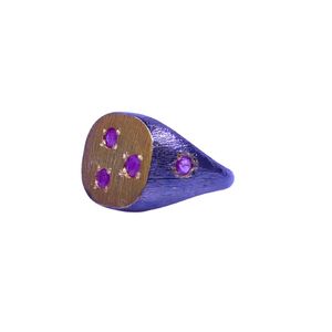 Wedding Wear 925 Sterling Silver Gold Plated Jewelry Roby Gemstone Women Wear Classic <b>Couple</b> <b>Ring</b> - Product Image 4