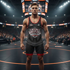 Ropa Deportiva, Singlets de Lucha Sublimados Reversibles para Hombre, Transpirables, para Gimnasio y Fitness, Diseño de Corte Bajo, para Entrenamiento de Levantamiento de Pesas - Product Image 2