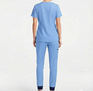 Uniforme Médico de Enfermera OEM ODM de Fábrica, Uniforme de Enfermería con Logotipo Personalizado, Cuello Alto, Pantalones Deportivos, Uniforme de Hospital, Uniforme de Enfermería Superior - Product Image 3