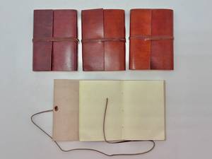 Cuadernos de bocetos de cuero de tapa dura hechos a mano con papel de algodón vintage de borde deshilachado, calidad artesanal premium para artistas y escritores - Product Image 4