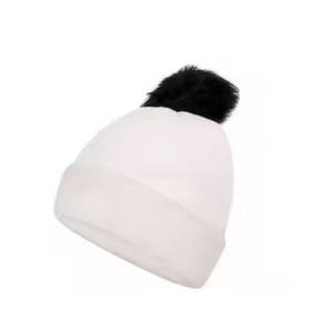 Bonnets d'hiver pour femmes, doublés sur mesure, en tricot torsadé, avec pompon en fourrure, style bonnets d'hiver pour femmes - Product Image 1