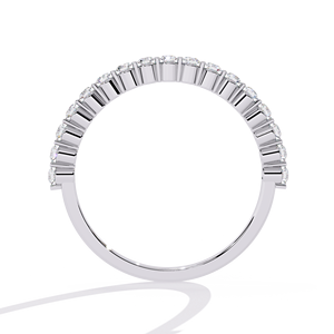 Bague d'éternité en platine avec diamants ronds brillants, classique pour femme, bijoux en diamants blancs certifiés GIA - Product Image 4