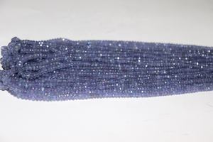 Rondelle à facettes en tanzanite naturelle, pierres précieuses bleues en vrac pour la fabrication de bijoux - Product Image 5