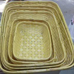 Cesta de Almacenamiento de Bambú Hecha a Mano en India con Asa, Cesta Utilitaria de Bambú Tejida Natural, Almacenamiento y Organización del Hogar, Económica - Product Image 2