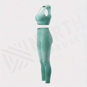 Ensemble de vêtements de yoga pour femmes, écologique, de haute qualité, élégant, imprimé par sublimation, en tissu biologique, respirant, marque privée, pour la salle de sport - Product Image 3
