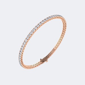 Bracelet en argent sterling 925 avec diamants ronds brillants cultivés en laboratoire pour femmes, luxe, 4,36 carats au total, couleur EF, pureté VS VVS, bijoux certifiés - Product Image 5