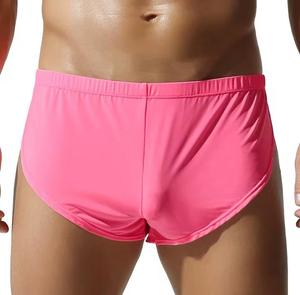 Shorts Capri Décontractés pour Hommes en Satin Tissé Couleur Unie avec Logo Avant, Cordon de Serrage, Taille Mi-Haute, Séchage Rapide et Respirants - Product Image 4